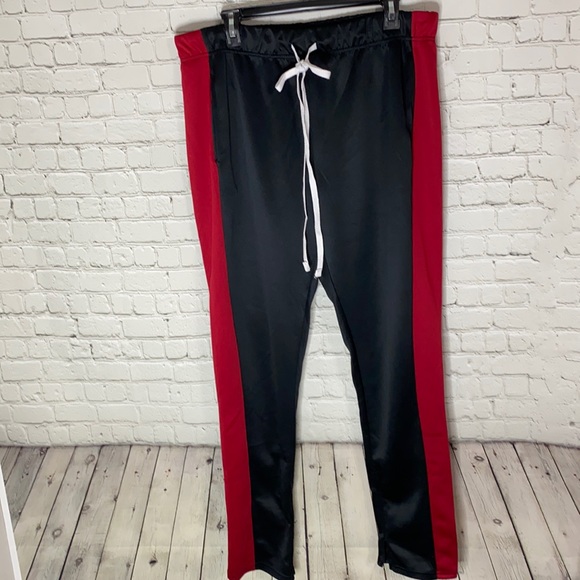 Traxedo Black & Red HW New York Track Pants XXL - Picture 1 of 3